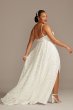 Grosgrain Banded Lace Plus Size Wedding Dress 8MS161213