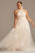 Shirred Embroidered Poem Plus Size Wedding Dress 8MS251203