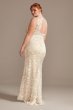 Plunge Illusion Plus Size Wedding Dress 8MS251214