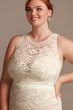 Plunge Illusion Plus Size Wedding Dress 8MS251214