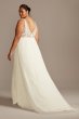 Applique Illusion Chiffon Plus Size Wedding Dress 9SWG842