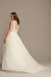 Applique Illusion Chiffon Plus Size Wedding Dress 9SWG842