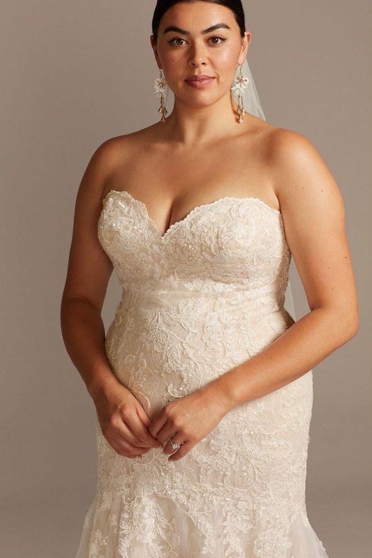 Layered Lace Plus Size Mermaid Wedding Dress Collection 9WG3988