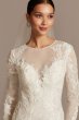 Stretch Illusion Beaded Floral Wedding Dress CWG844