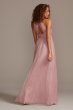 High-Neck Pleated Soft Net Bridesmaid Dress F20115