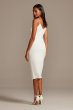 Spaghetti Strap Crepe Faux-Wrap Knee-Length Dress FL06K05D