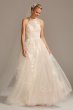 Shirred Halter Embroidered Poem Wedding Dress MS251203