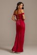 Shiny Off the Shoulder Mermaid Gown with Bow Back WBMTM19001