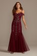 Sequin Embellished Cold Shoulder Dress with Godets WGINSLD2551