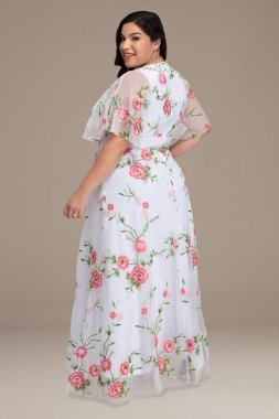 Embroidered Elegance Plus Size Wedding Dress 12192101DB