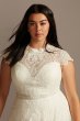 Embroidered Mock Neck Tall Plus Wedding Dress 4XL8MS251205