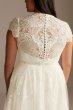 Embroidered Mock Neck Tall Plus Wedding Dress 4XL8MS251205