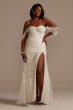 Removable Sleeve and Train Tall Plus Wedding Dress 4XL9LSSWG881