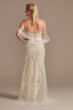 Removable Sleeves Tall Bodysuit Wedding Dress 4XLMBSWG881