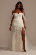 Removable Sleeves Plus Size Bodysuit Wedding Dress 9MBSWG881