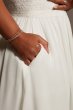 Lace Illusion Back Chiffon Plus Size Wedding Dress 9WG4011DB