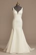 Plunge Mermaid Satin Plus Size Wedding Dress 9WG4016