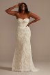 Detachable Sleeves Plus Size Lace Wedding Dress 9WG4020