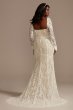 Detachable Sleeves Plus Size Lace Wedding Dress 9WG4020