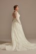 Lace Long Sleeve Keyhole Back Wedding Dress CWG893