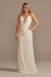 Sequin Applique Wedding Dress with Removable Train SWG882