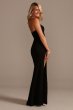 Strapless Crepe Sheath Gown with Embellished Slit WBM2292V1