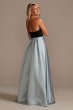 V-Neck Halter Satin Ball Gown with Pockets WBM2405V1