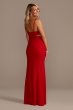 Stretch Crepe Sheath Dress with Beaded X Waist WBM2436