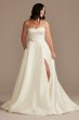 Strapless Satin Wedding Dress with Skirt Slit WG4017