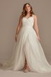 Pleated Organza A-Line Wedding Dress with Slit WG4029