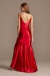 Shining Satin V-Neck Spaghetti Strap Slip Dress 11459