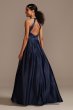 Embellished Bodice Satin Gown with Open Back 1168BN