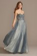 Corded Lace Embellished Plunge Bodice Tulle Gown 2122BN