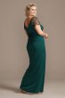 Embellished Cap Sleeve Ruched Plus Size Gown 2523XW