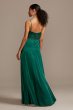 Crystal Illusion Waist Spaghetti Strap Satin Gown 2622GK8B