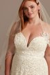 Sweetheart Plunge Lace Tall Plus Wedding Dress Collection 4XL9WG3993