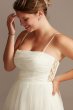 Spaghetti Pleated Tulle Tall Plus Wedding Dress Collection 4XL9WG3994