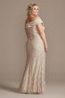 Off the Shoulder Embellished Detail Plus Size Gown 84122267