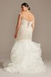 Linear Beaded Applique Plus Size Wedding Dress 8CWG849