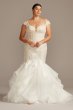 Linear Beaded Applique Plus Size Wedding Dress 8CWG849