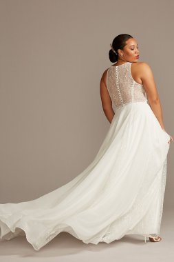 A-line Lace Wedding Dress with Side Split Detail Collection YP3344