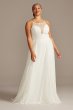 High Neck Lace Godet Plus Size Wedding Dress 8MS251208