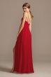 Banded Chiffon Spaghetti Strap Dress with Slit 9560WJ1A