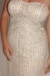 Deco Beaded Plus Size Lace Sheath Wedding Dress 9SWG829