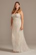 Deco Beaded Plus Size Lace Sheath Wedding Dress 9SWG829