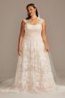 Applique Point DEsprit Plus Size Wedding Dress 9WG3980