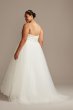 Crystal Floral Bodice Plus Size Wedding Dress 9WG3996