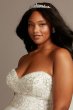 Crystal Floral Bodice Plus Size Wedding Dress 9WG3996