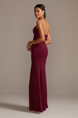 Sweetheart Strapless Stretch Crepe Dress DS270075