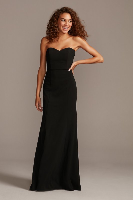 Sweetheart Strapless Stretch Crepe Dress DS270075